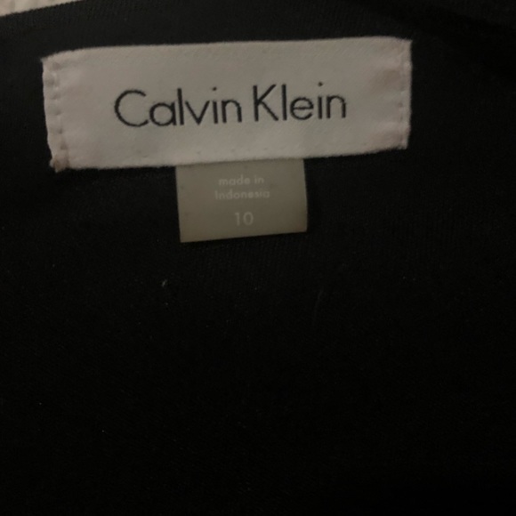 Calvin Klein Black Glitter Faux Wrap Dress Size 10 - Picture 4 of 7